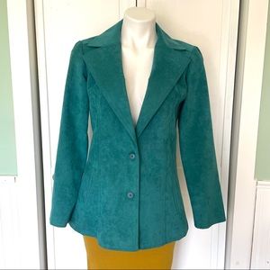 Samuel Robert Teal Suede Blazer